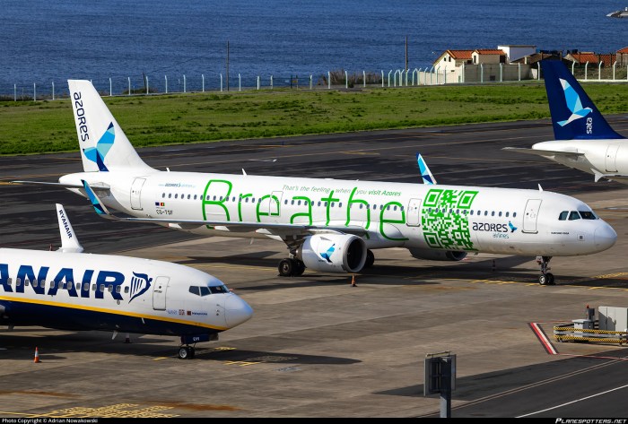 Azores sata flights flying airlines island